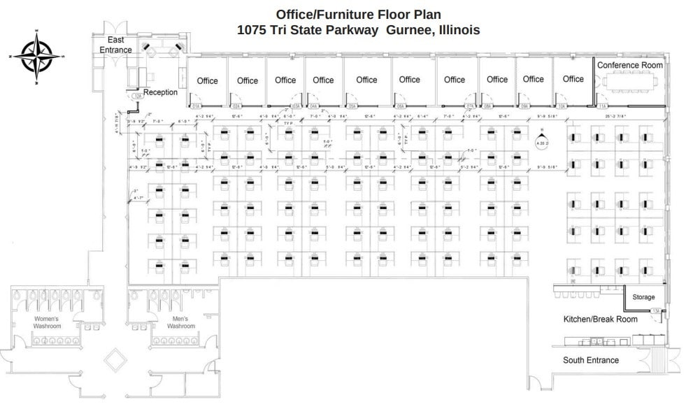 1075 Tri-State Parkway, Gurnee, IL for lease Floor Plan- Image 1 of 1