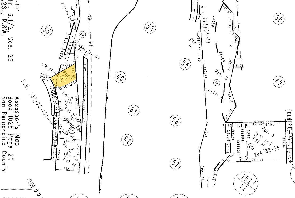 Pomona Rincon Rd, Chino Hills, CA for sale Plat Map- Image 1 of 1