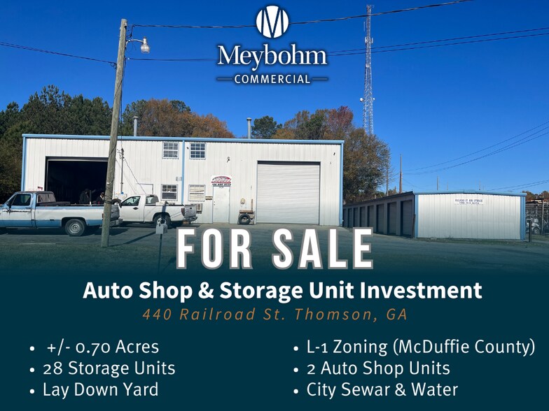 440 Railroad St, Thomson, GA for sale - Building Photo - Image 1 of 1