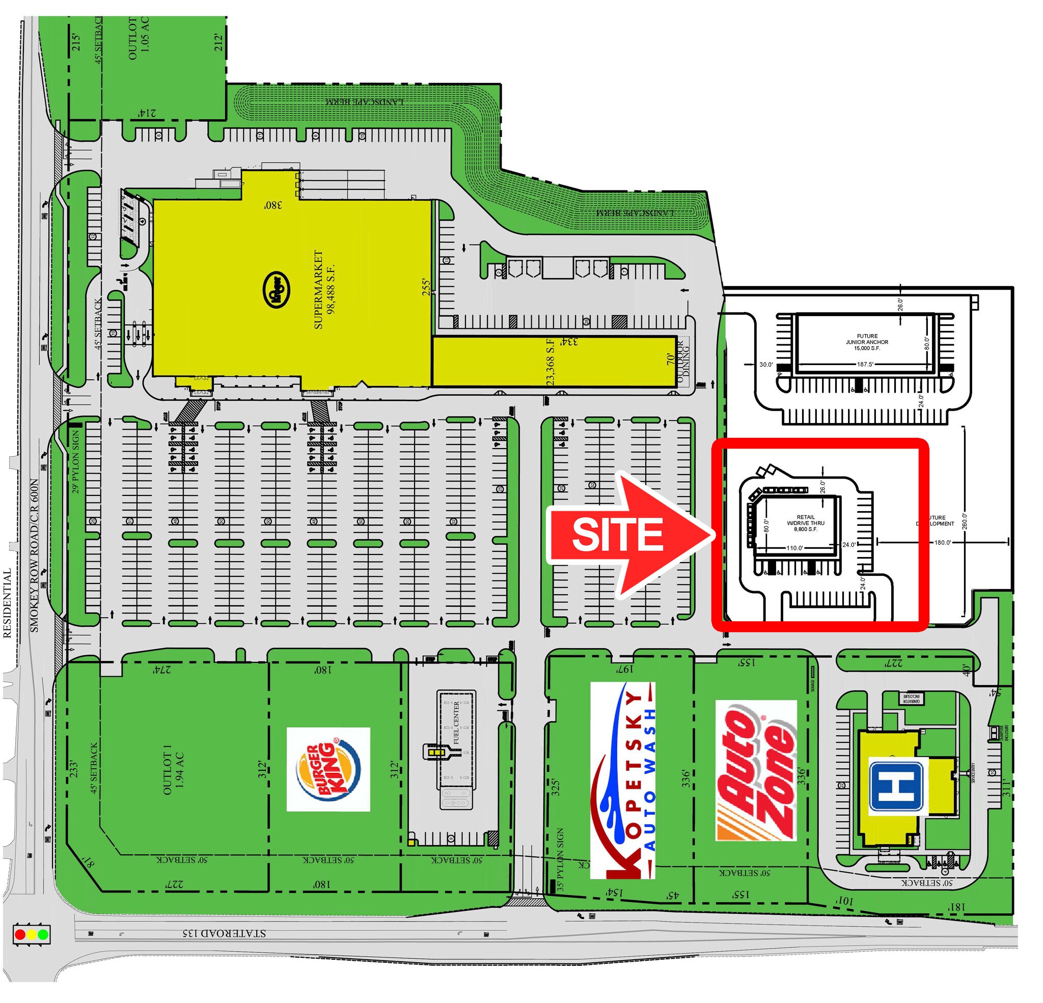 Smokey Row Road & 135 sr, Greenwood, IN for lease Primary Photo- Image 1 of 3