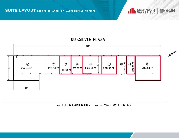 2650 John Harden Dr, Jacksonville, AR for lease - Site Plan - Image 3 of 5