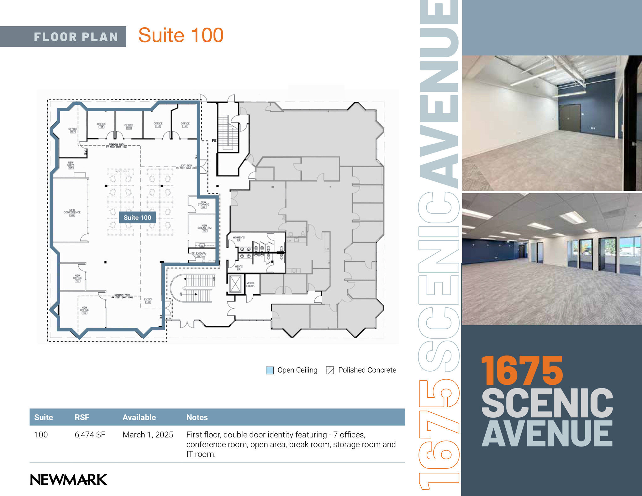 1675 Scenic Ave, Costa Mesa, CA for lease Floor Plan- Image 1 of 1