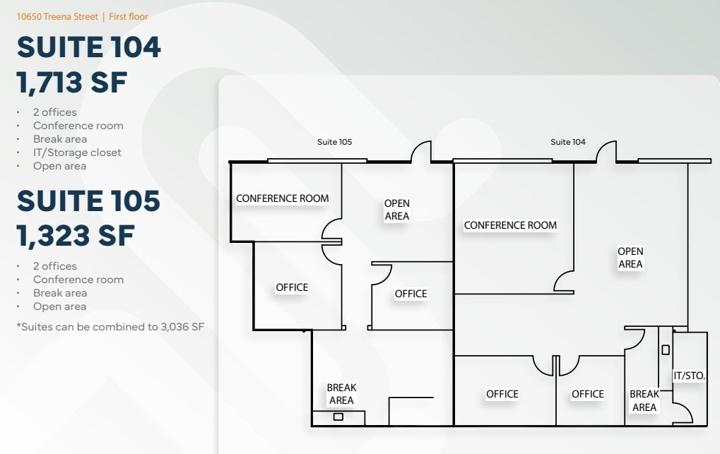 10680 Treena St, San Diego, CA for lease Floor Plan- Image 1 of 1