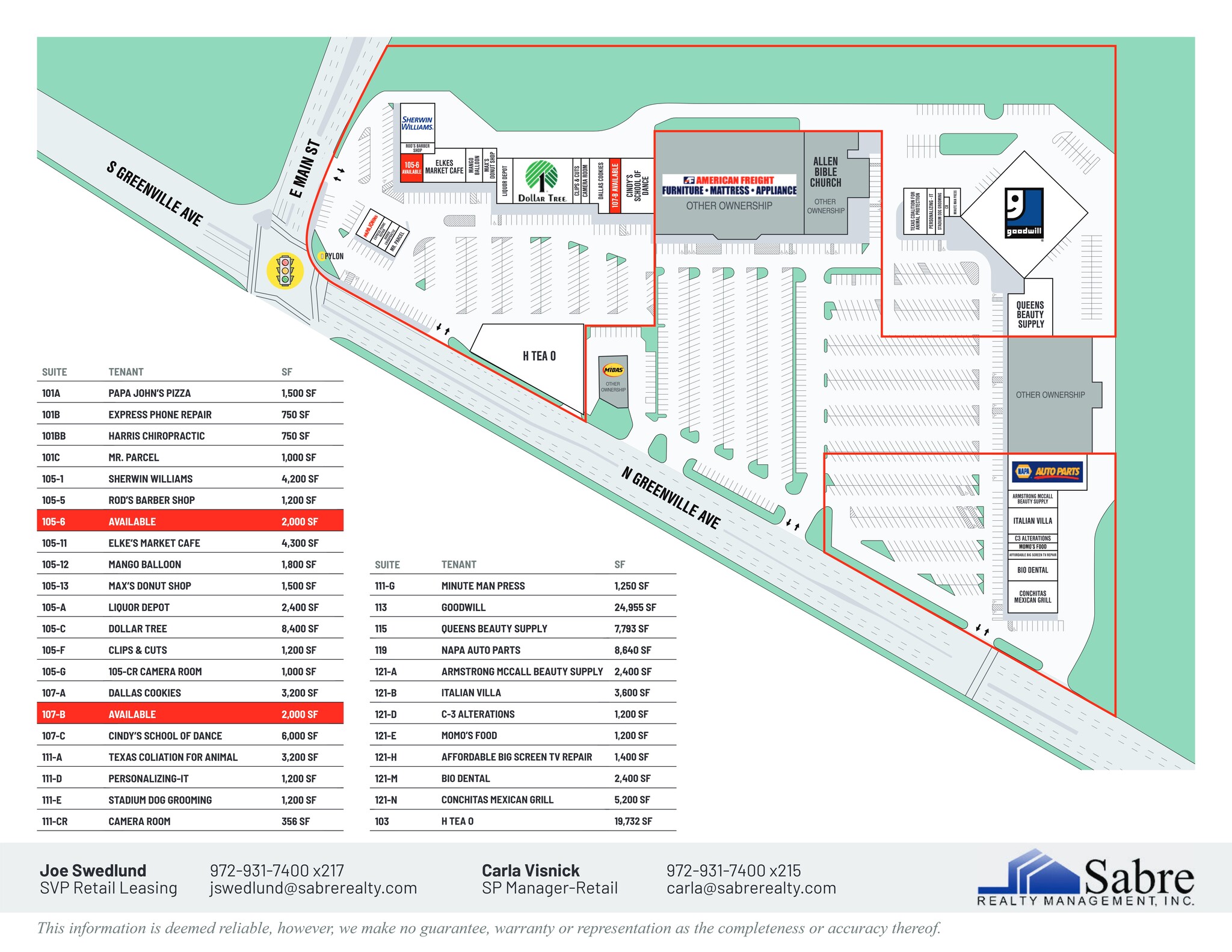 101-121 N Greenville Ave, Allen, TX for lease Site Plan- Image 1 of 1