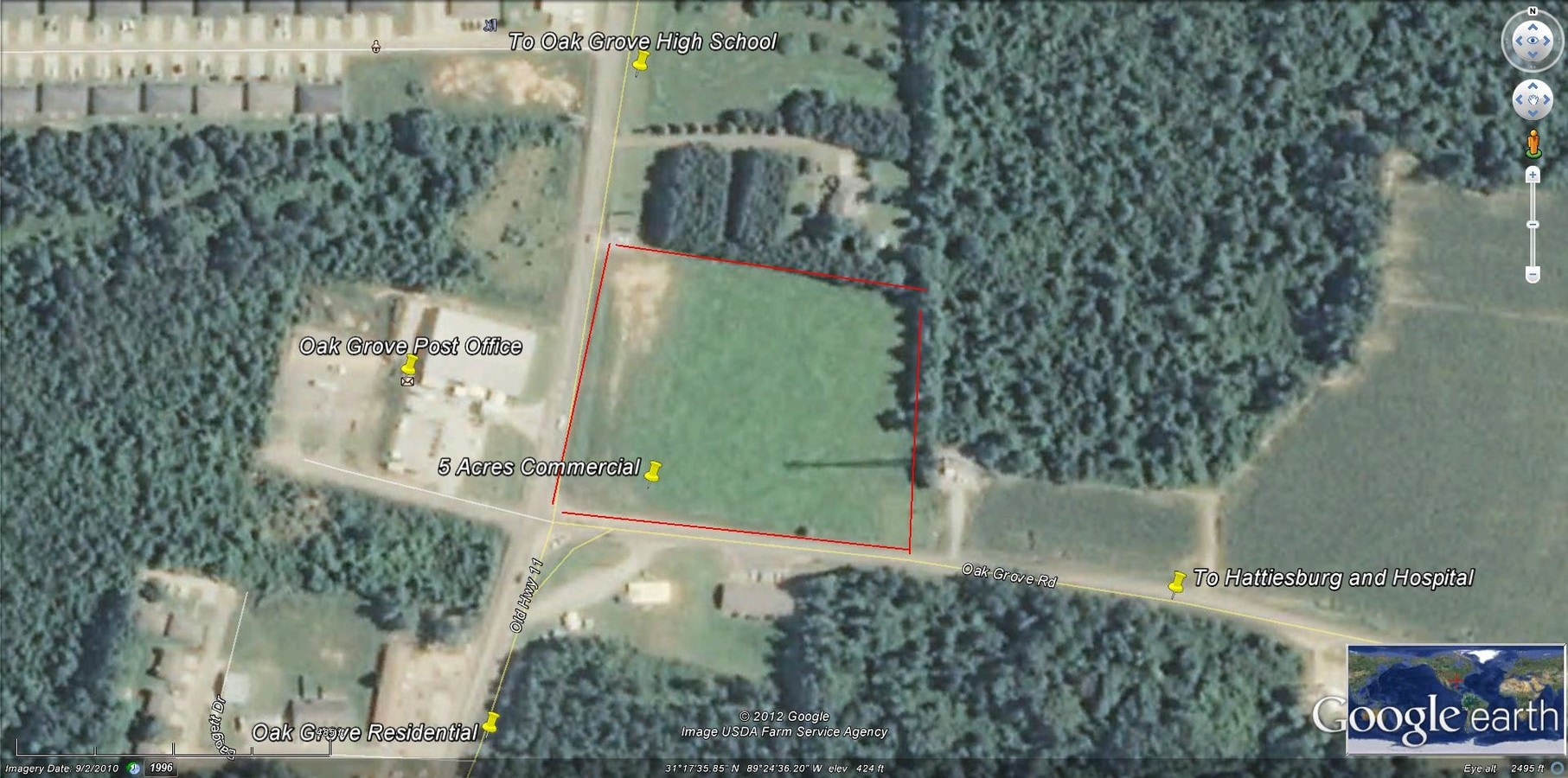 Oak Grove Rd. & Old Hwy 11 Rd, Hattiesburg, MS 39402