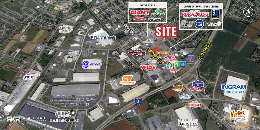 1030 Wayne Ave, Chambersburg, PA for lease - Site Plan - Image 2 of 3