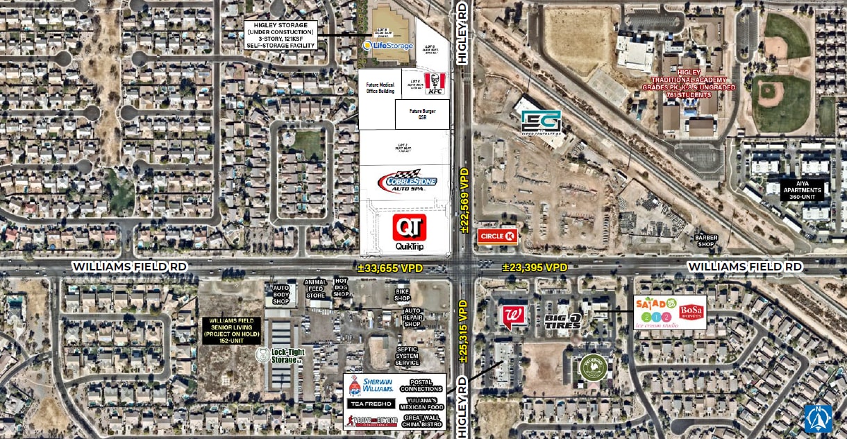 NWC Higley Rd & Williams Field Rd, Gilbert, AZ for lease Building Photo- Image 1 of 4