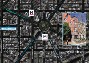 1717 N St NW, Washington, DC - aerial  map view