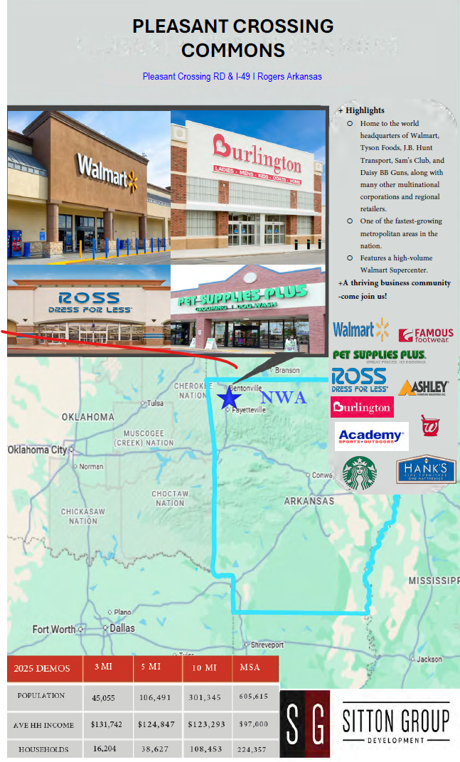 4305 S Pleasant Crossing Blvd, Rogers, AR for lease Building Photo- Image 1 of 7