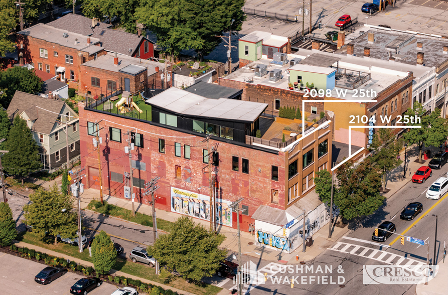 2098-2104 W 25th St, Cleveland, OH for lease - Aerial - Image 2 of 4