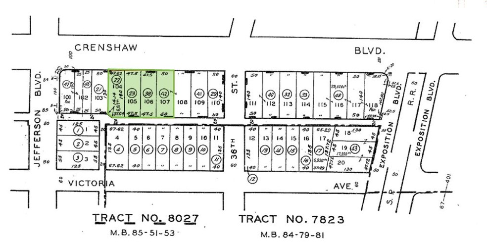 3417 Crenshaw Blvd, Los Angeles, CA for lease - Plat Map - Image 3 of 9