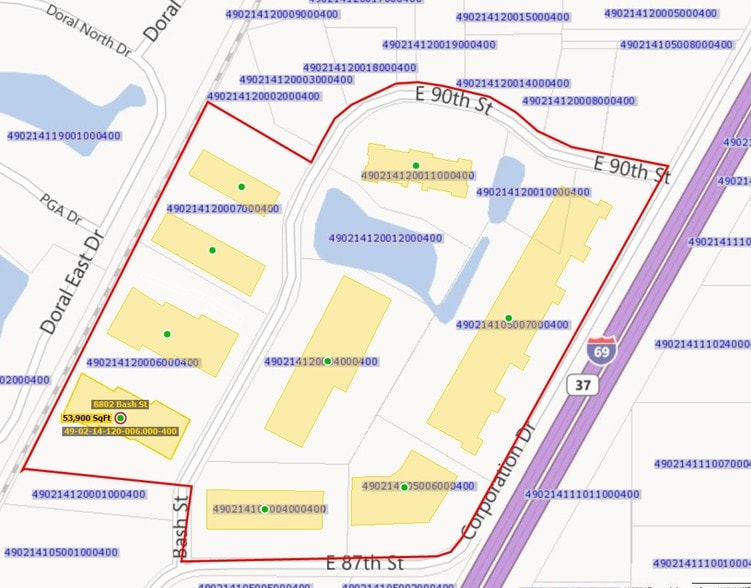 8802 Bash St, Indianapolis, IN for sale - Plat Map - Image 1 of 1
