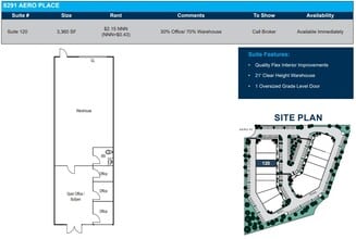8291 Aero Pl, San Diego, CA for lease Floor Plan- Image 2 of 2