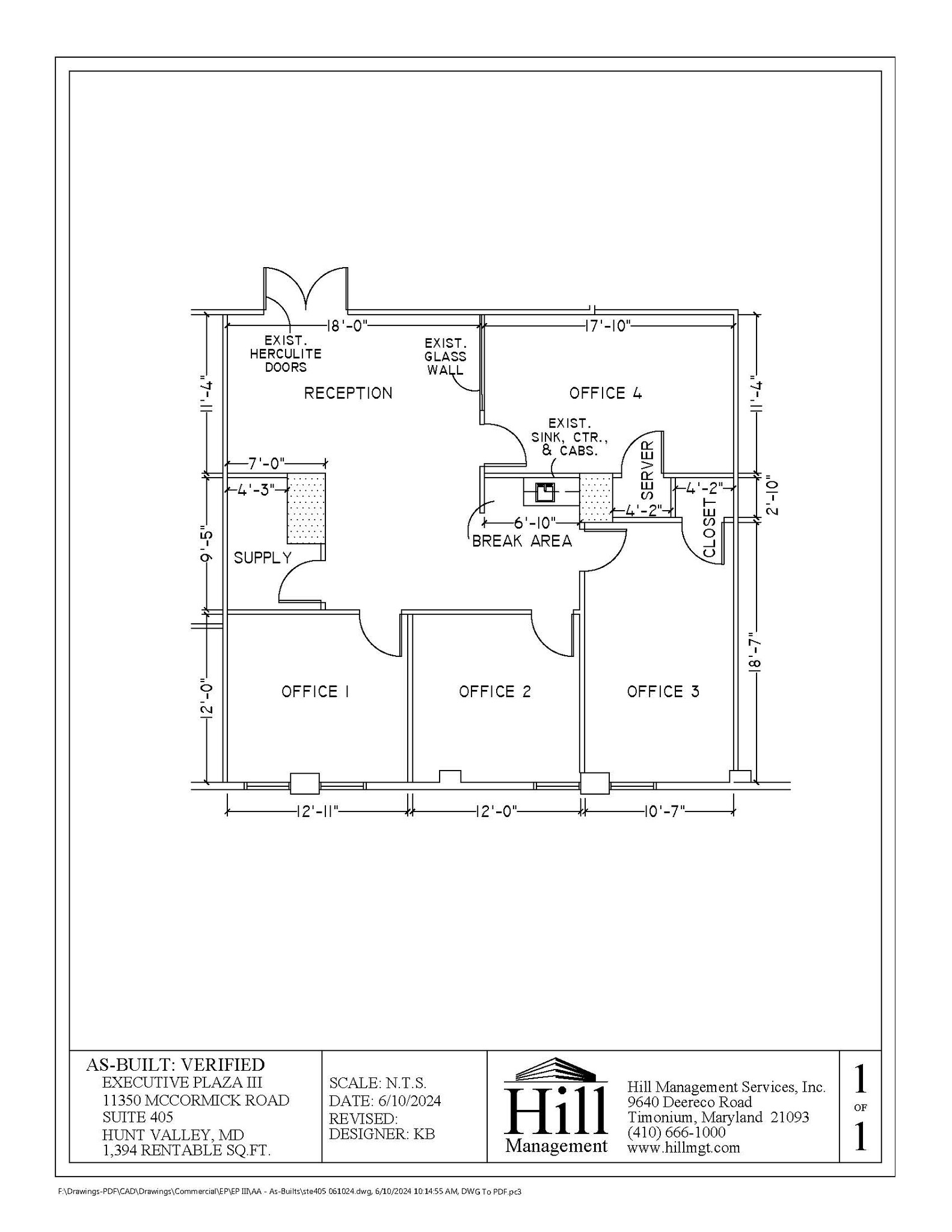 11350 McCormick Rd, Hunt Valley, MD for lease Floor Plan- Image 1 of 1