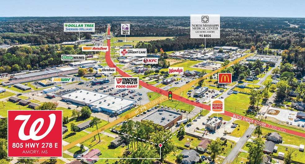 607 Earl Frye Blvd, Amory, MS for sale - Primary Photo - Image 1 of 4