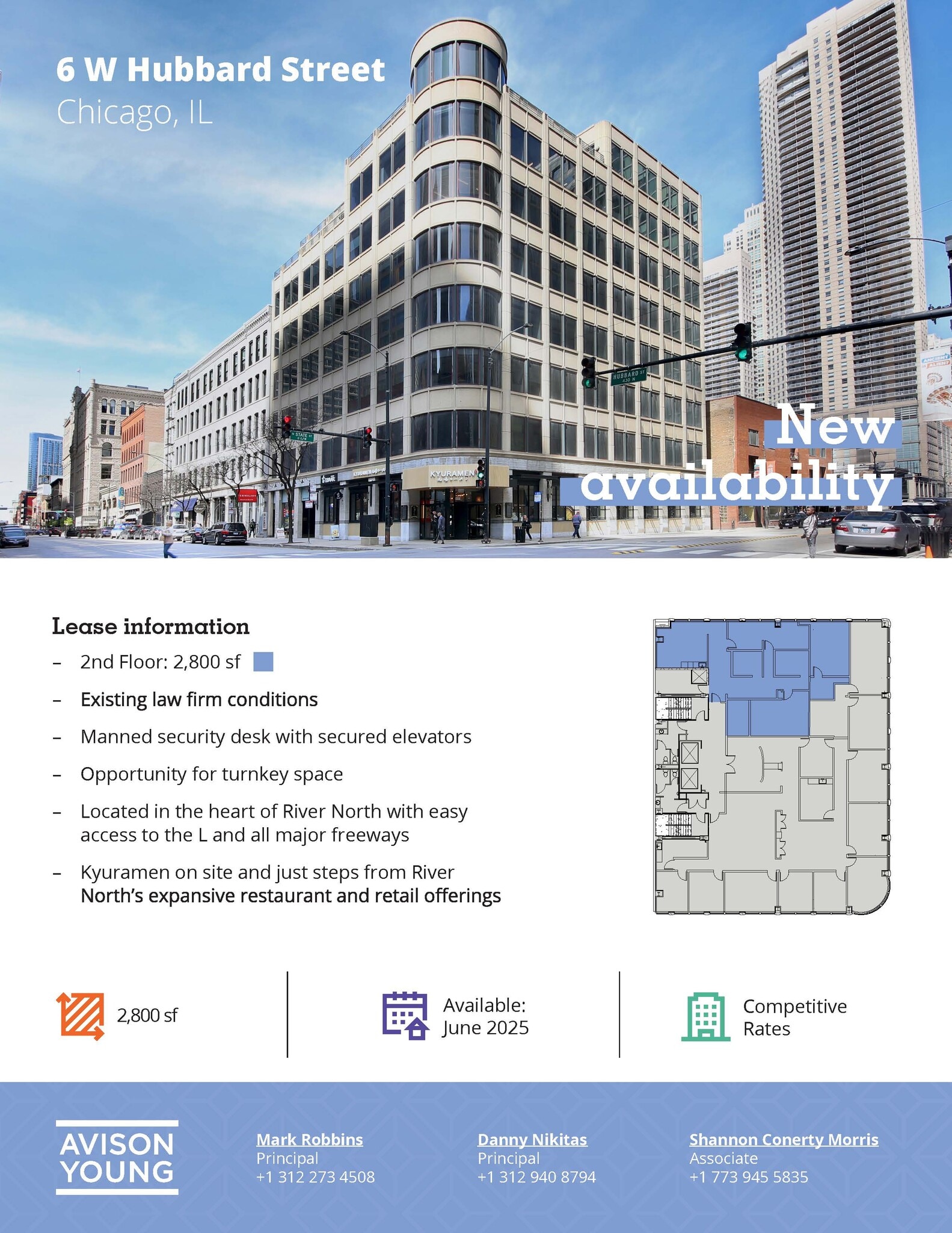 6 W Hubbard St, Chicago, IL for lease Interior Photo- Image 1 of 1