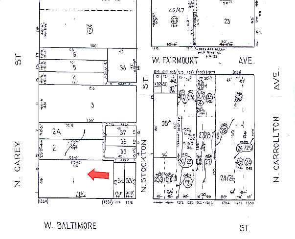 1220 W Baltimore St, Baltimore, MD for lease - Plat Map - Image 3 of 5