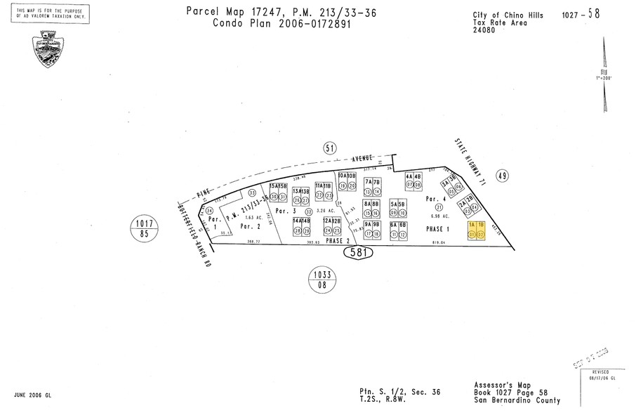 5877 Pine Ave, Chino Hills, CA for lease - Plat Map - Image 3 of 3