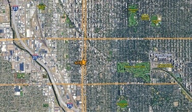 76 Broadway, Denver, CO - AERIAL map view