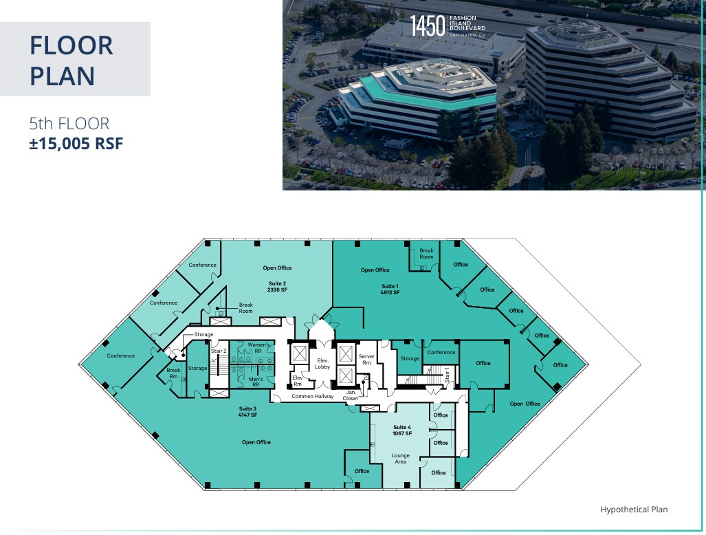 1450 Fashion Island Blvd, San Mateo, CA for lease Floor Plan- Image 1 of 1