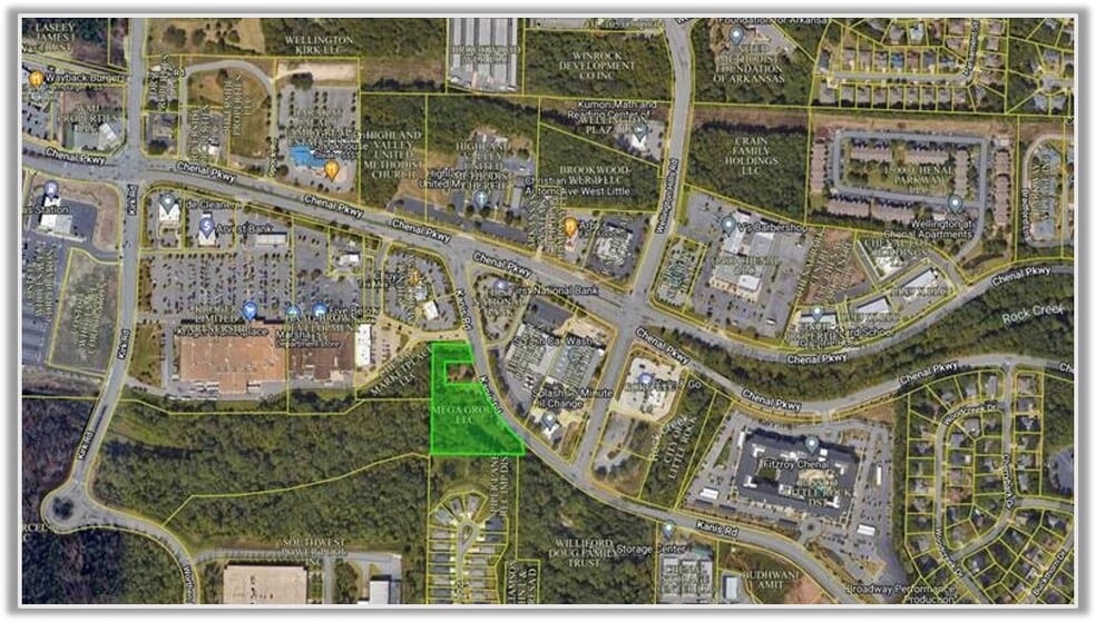 Kanis Rd, Little Rock, AR for sale - Aerial - Image 2 of 3