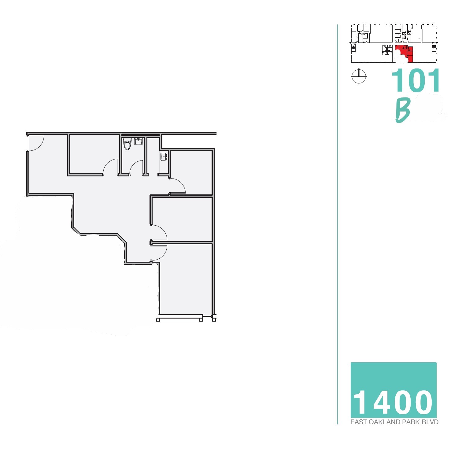 1400 E Oakland Park Blvd, Oakland Park, FL for lease Floor Plan- Image 1 of 1