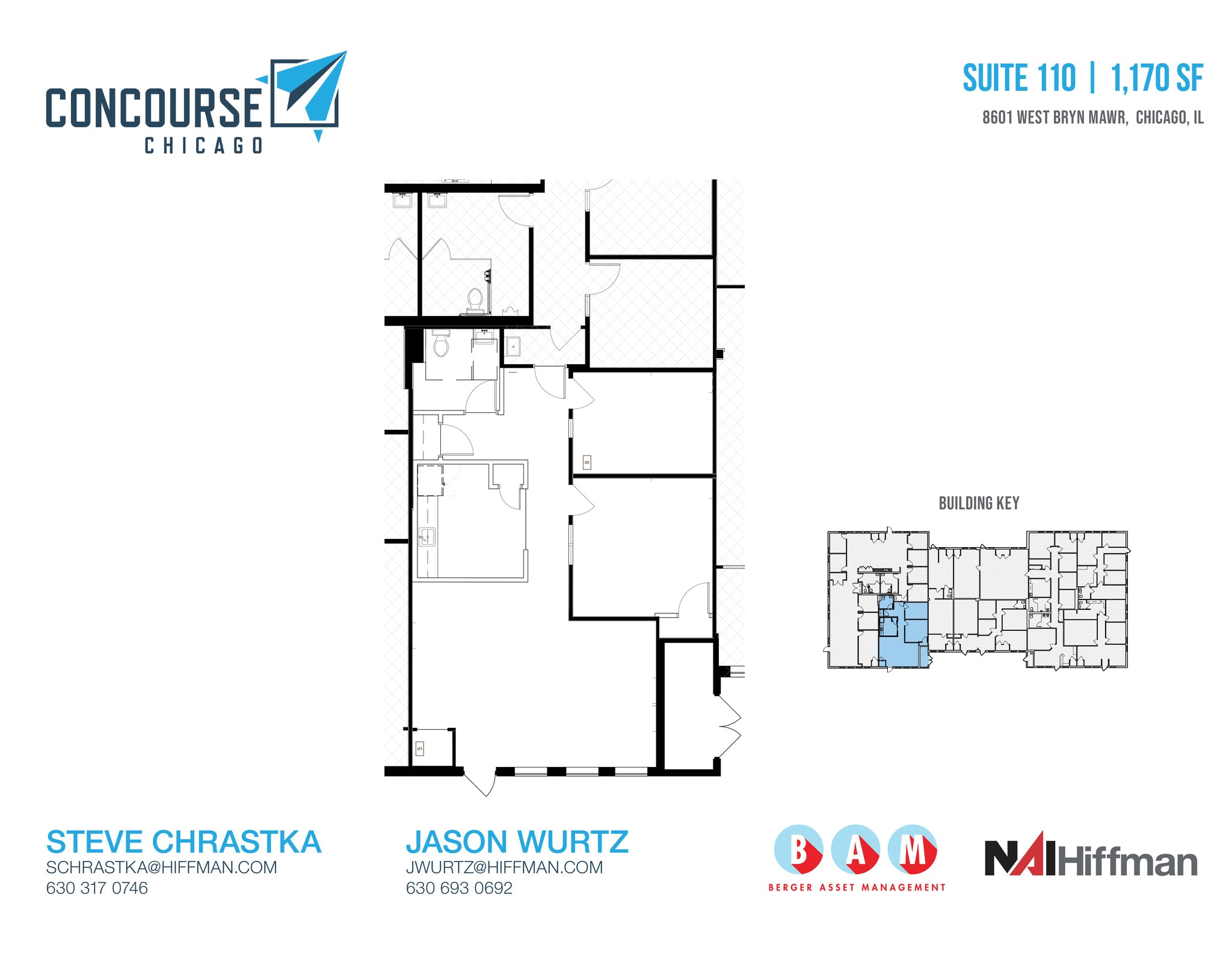 8601 W Bryn Mawr Ave, Chicago, IL for lease Floor Plan- Image 1 of 1