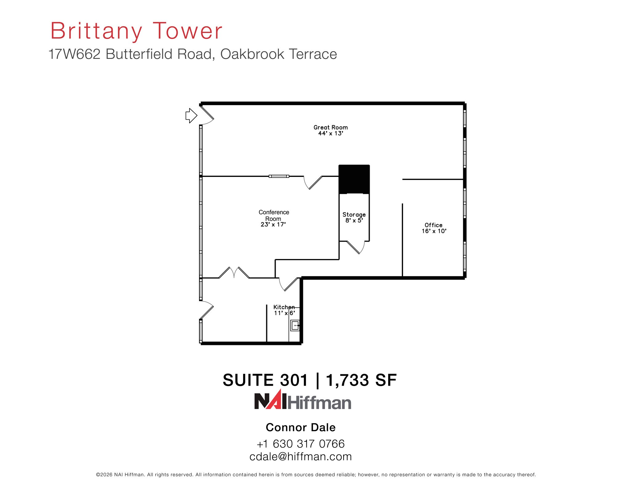 17W662 Butterfield Rd, Oakbrook Terrace, IL for lease Floor Plan- Image 1 of 1