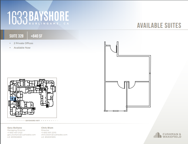 1633 Bayshore Hwy, Burlingame, CA for lease Floor Plan- Image 1 of 1