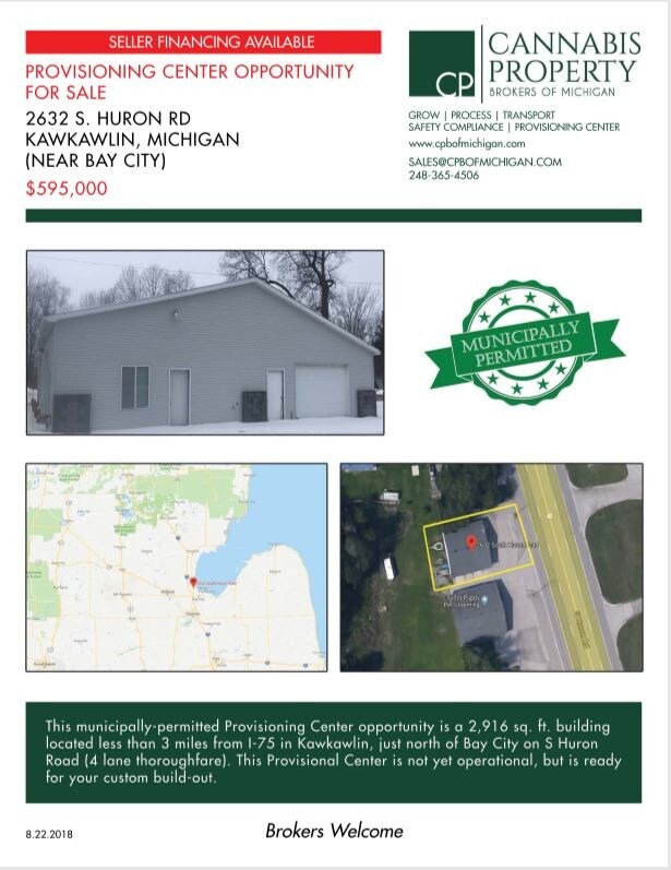 2632 S Huron Rd Municipally Permitted Provisioning Ctr, Kawkawlin, MI for sale Other- Image 1 of 1