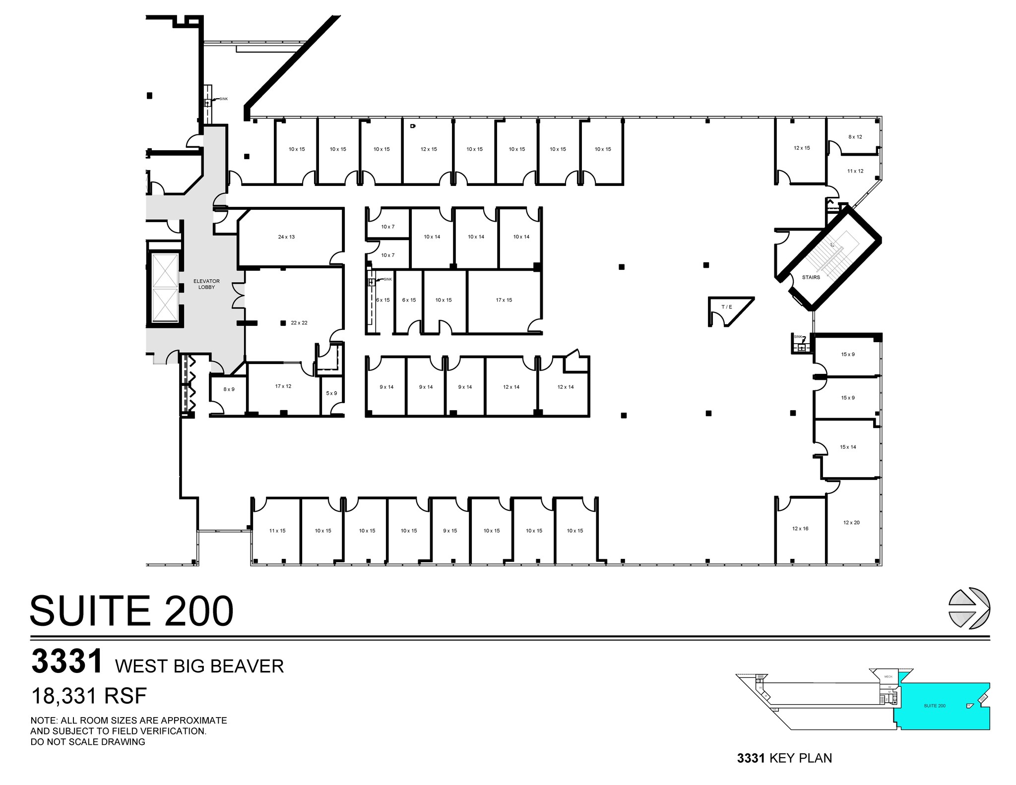 3155 W Big Beaver Rd, Troy, MI for lease Floor Plan- Image 1 of 1