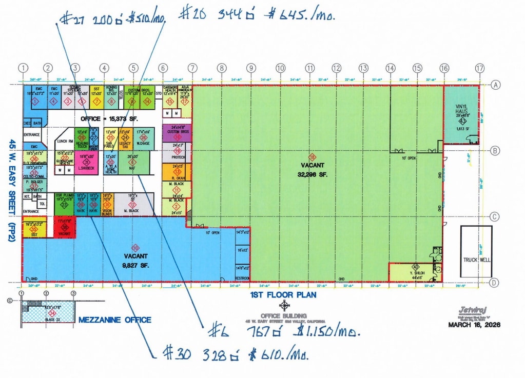 45 W Easy St, Simi Valley, CA for lease Floor Plan- Image 1 of 1