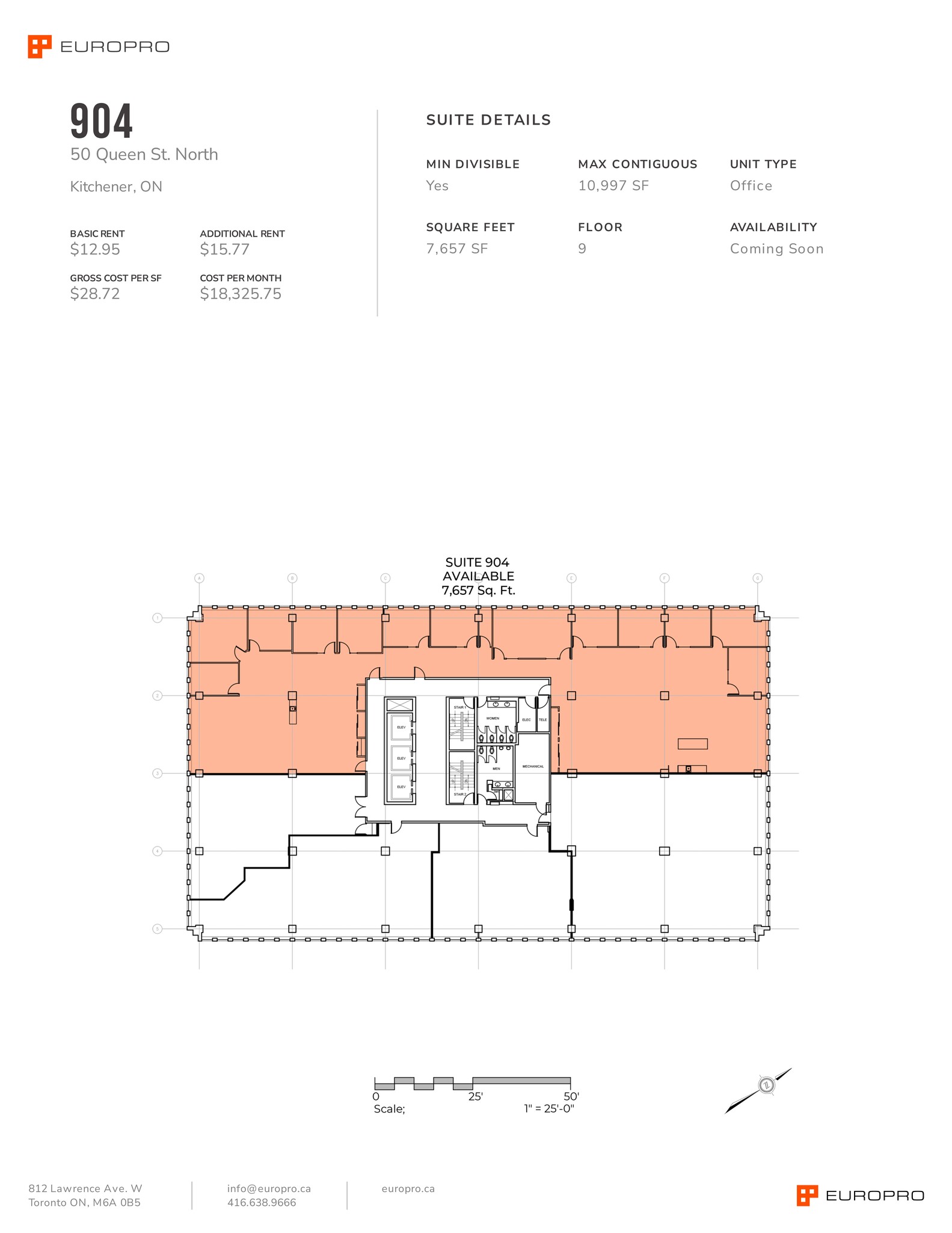 50 Queen St N, Kitchener, ON for lease Site Plan- Image 1 of 1