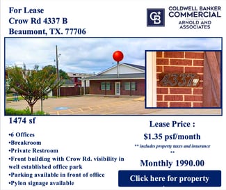 More details for 4337 Crow Rd, Beaumont, TX - Office for Lease