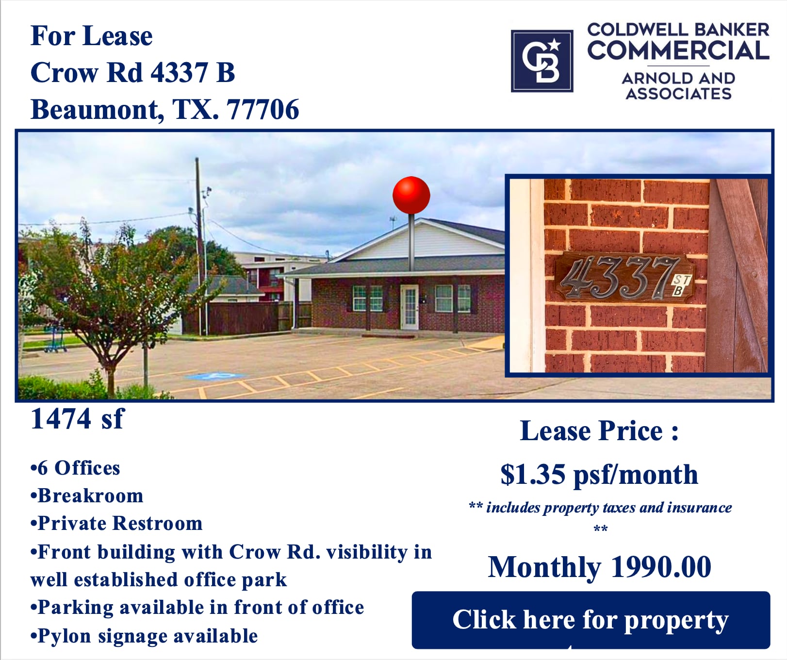 4337 Crow Rd, Beaumont, TX for lease Building Photo- Image 1 of 14