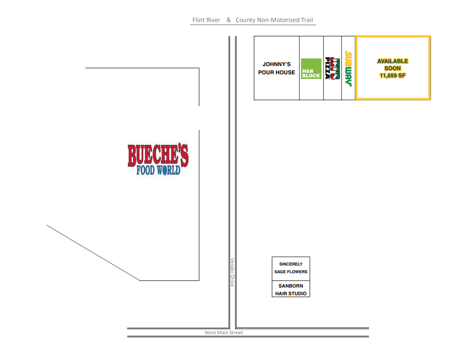 218-300 W Main St, Flushing, MI for lease Site Plan- Image 1 of 1