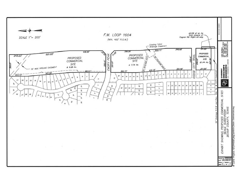Loop 1604 & Emory Peak Dr, San Antonio, TX for lease - Plat Map - Image 2 of 6