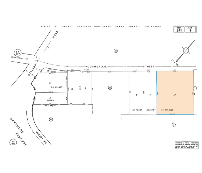 894-902 Commercial St, San Jose, CA for lease - Plat Map - Image 3 of 4
