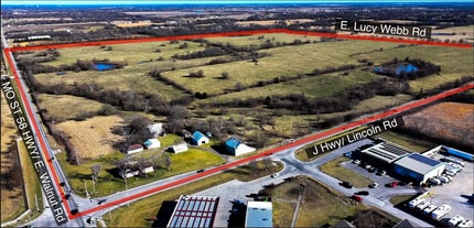 1101 E Walnut St, Raymore, MO - AERIAL  map view - Image1