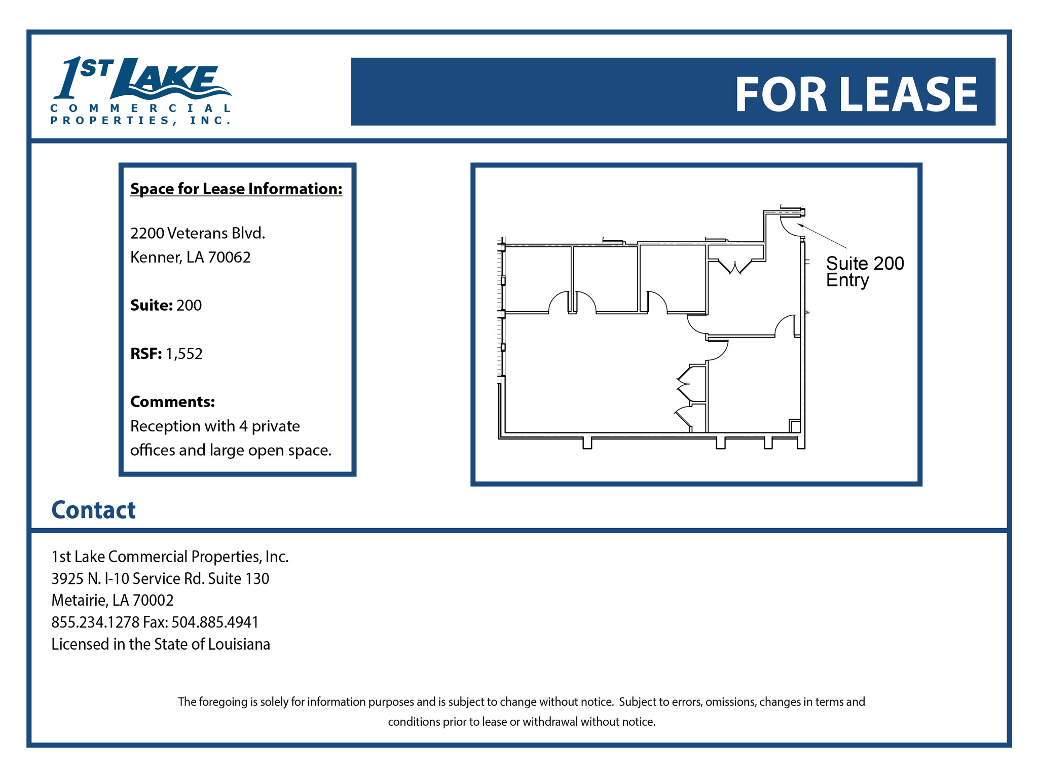 2200 Veterans Memorial Blvd, Kenner, LA for lease Floor Plan- Image 1 of 1