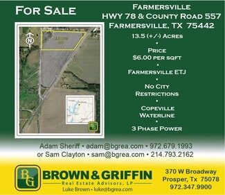 More details for 1302 State Highway 78 S, Farmersville, TX - Land for Sale