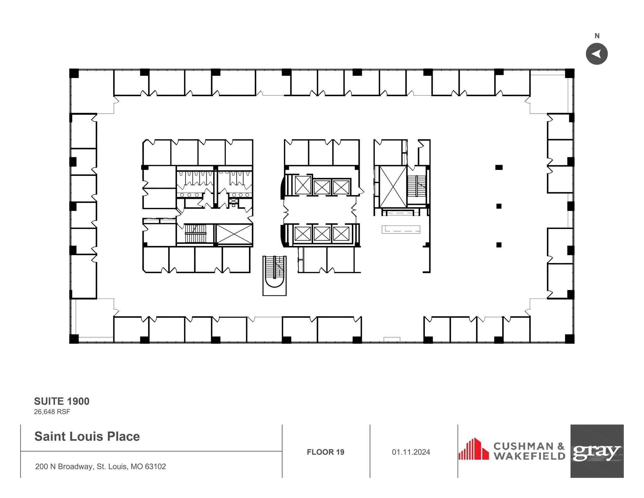 200 N Broadway, Saint Louis, MO for lease Floor Plan- Image 1 of 1