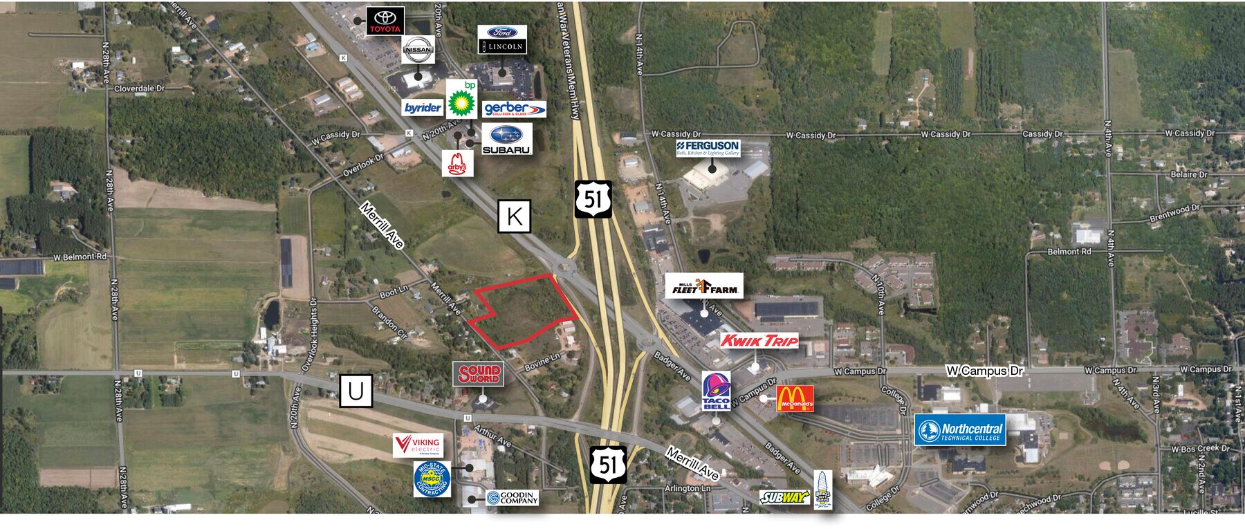 0 Merrill Ave, Wausau, WI 54401 9.07 acres Prime Development Site