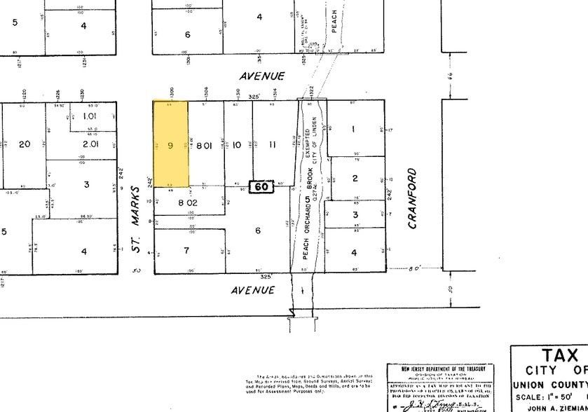 1300 E Elizabeth Ave, Linden, NJ for lease - Plat Map - Image 2 of 3