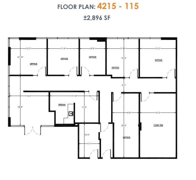 4215 E McDowell Rd, Mesa, AZ for lease Floor Plan- Image 1 of 7