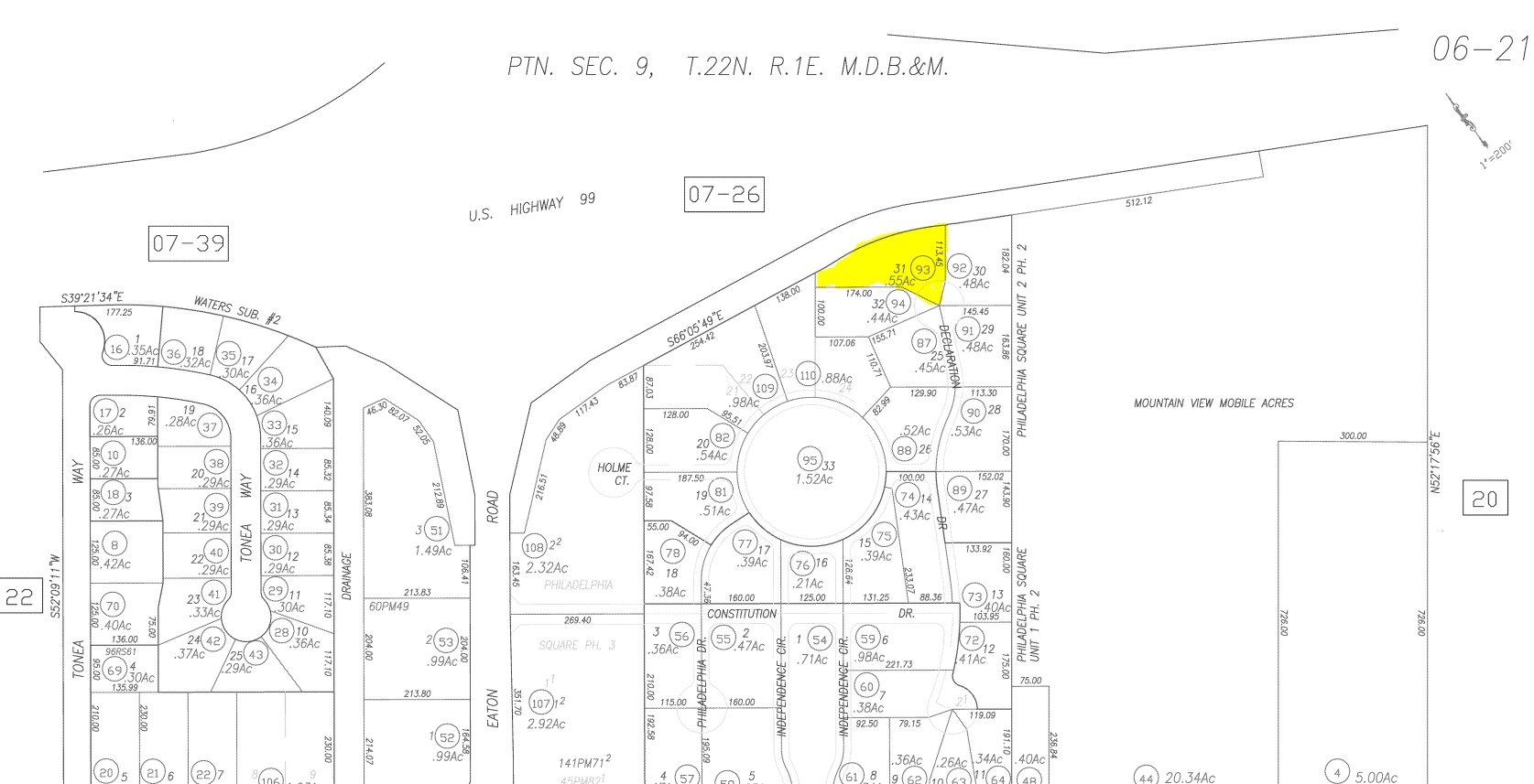 95 Declaration Dr, Chico, CA for lease Plat Map- Image 1 of 2