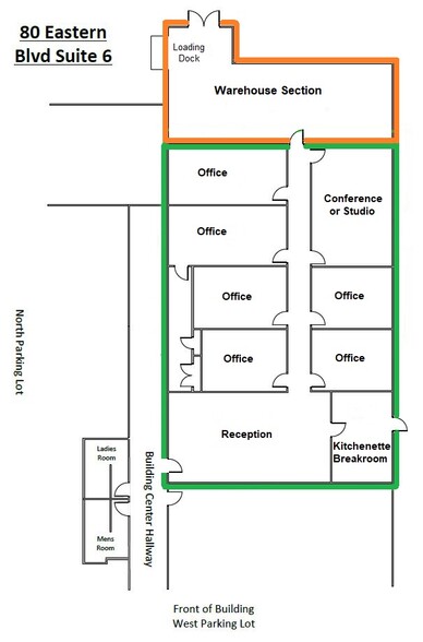 80 Eastern Blvd, Glastonbury, CT for lease - Floor Plan - Image 2 of 3