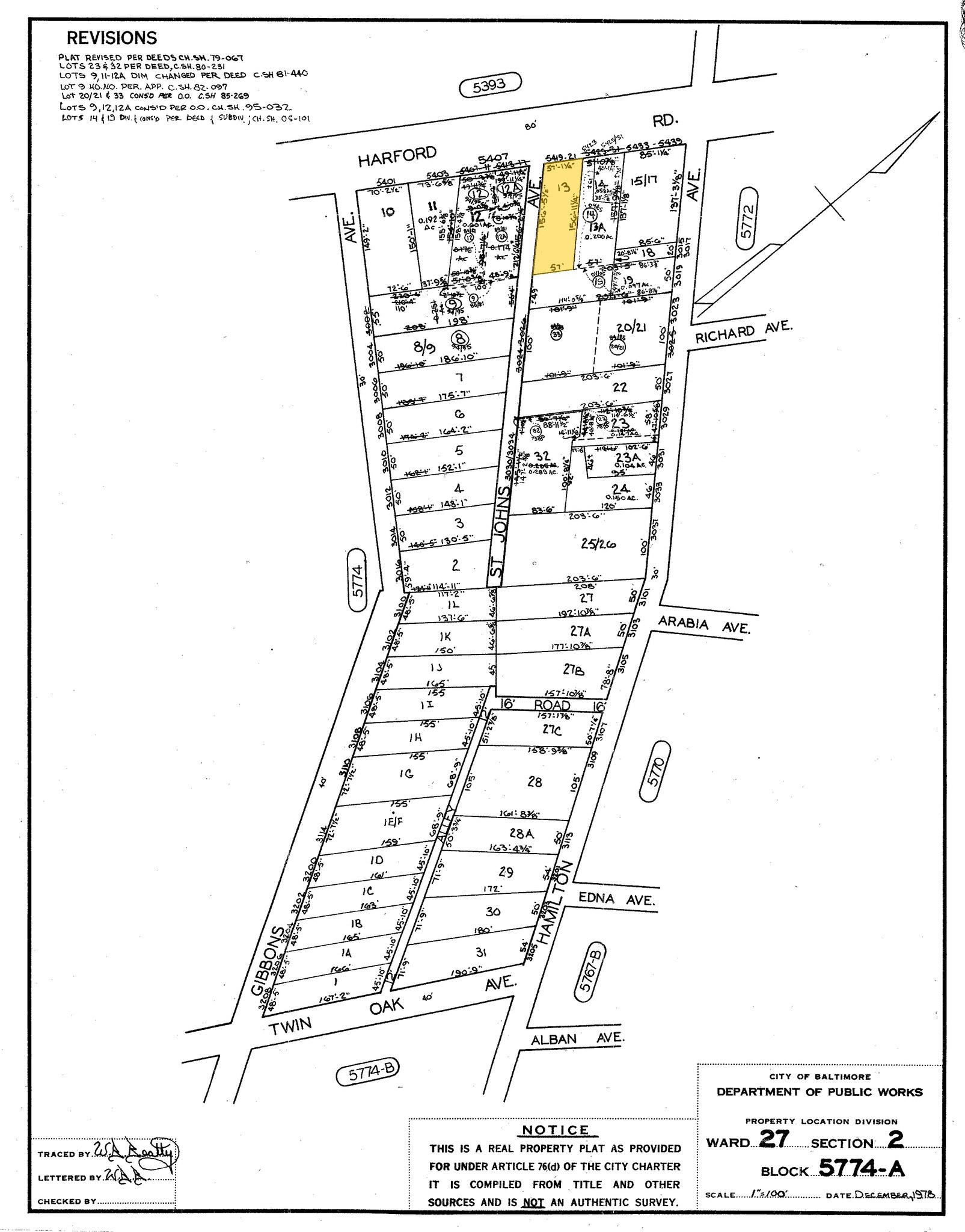 5419-5421 Harford Rd, Baltimore, MD for sale Plat Map- Image 1 of 1
