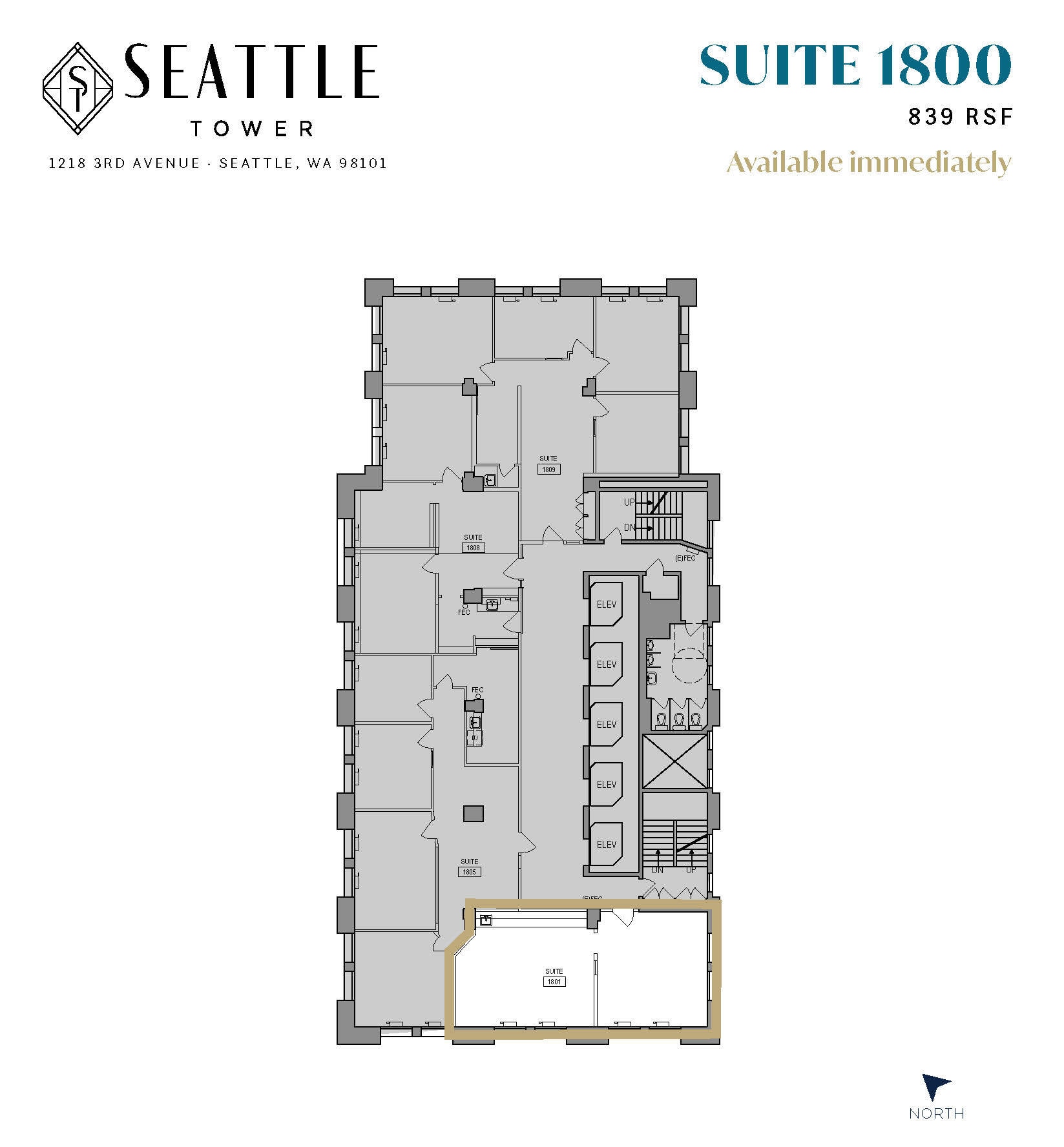 1218 3rd Ave, Seattle, WA for lease Floor Plan- Image 1 of 1