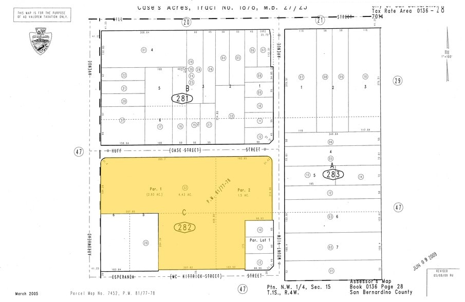 603 S Arrowhead Ave, San Bernardino, CA for sale - Plat Map - Image 3 of 14